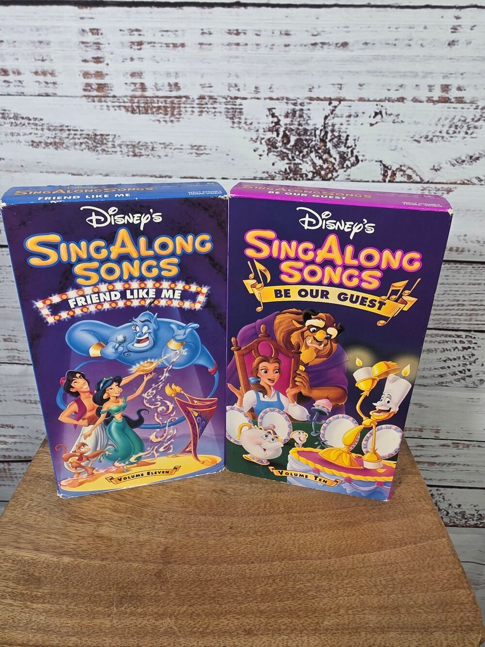 Disney Sing-Along Songs VHS Lot of 2 "Friend Like Me" and "Be Our Guest"